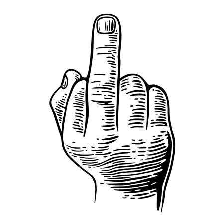 middle finger screaming fuck you Steve hurley tit pig